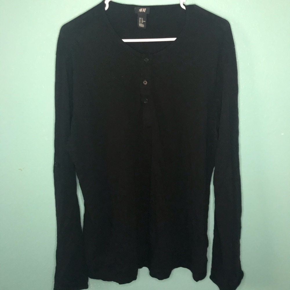 H&M Black Longsleeve Tee Shirt